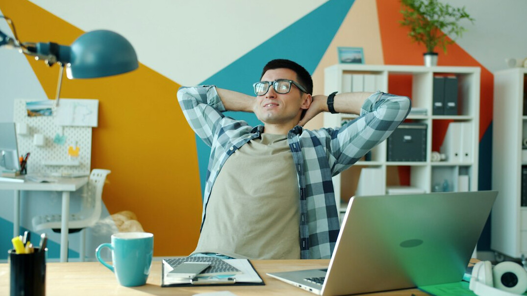 relaxed office break
